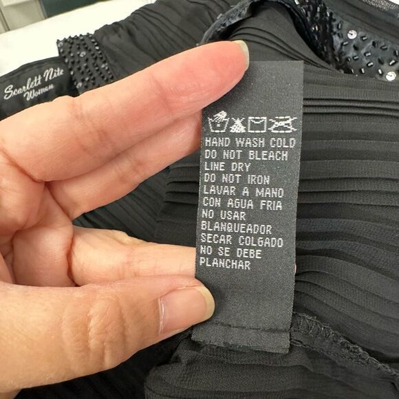 Scarlett Nite Woman 2 Piece Beaded & Pleated Cardigan & Tank Set sz 14 W - Picture 12 of 13